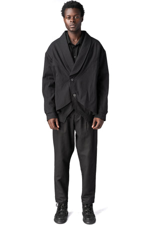 La Haine Inside Us | AW26 - Comfort padded textured cotton jacket, Black M1365