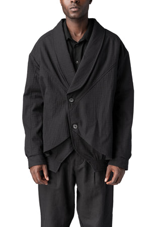 La Haine Inside Us | AW26 - Comfort padded textured cotton jacket, Black M1365