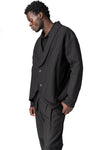 Comfort padded textured cotton jacket, Black