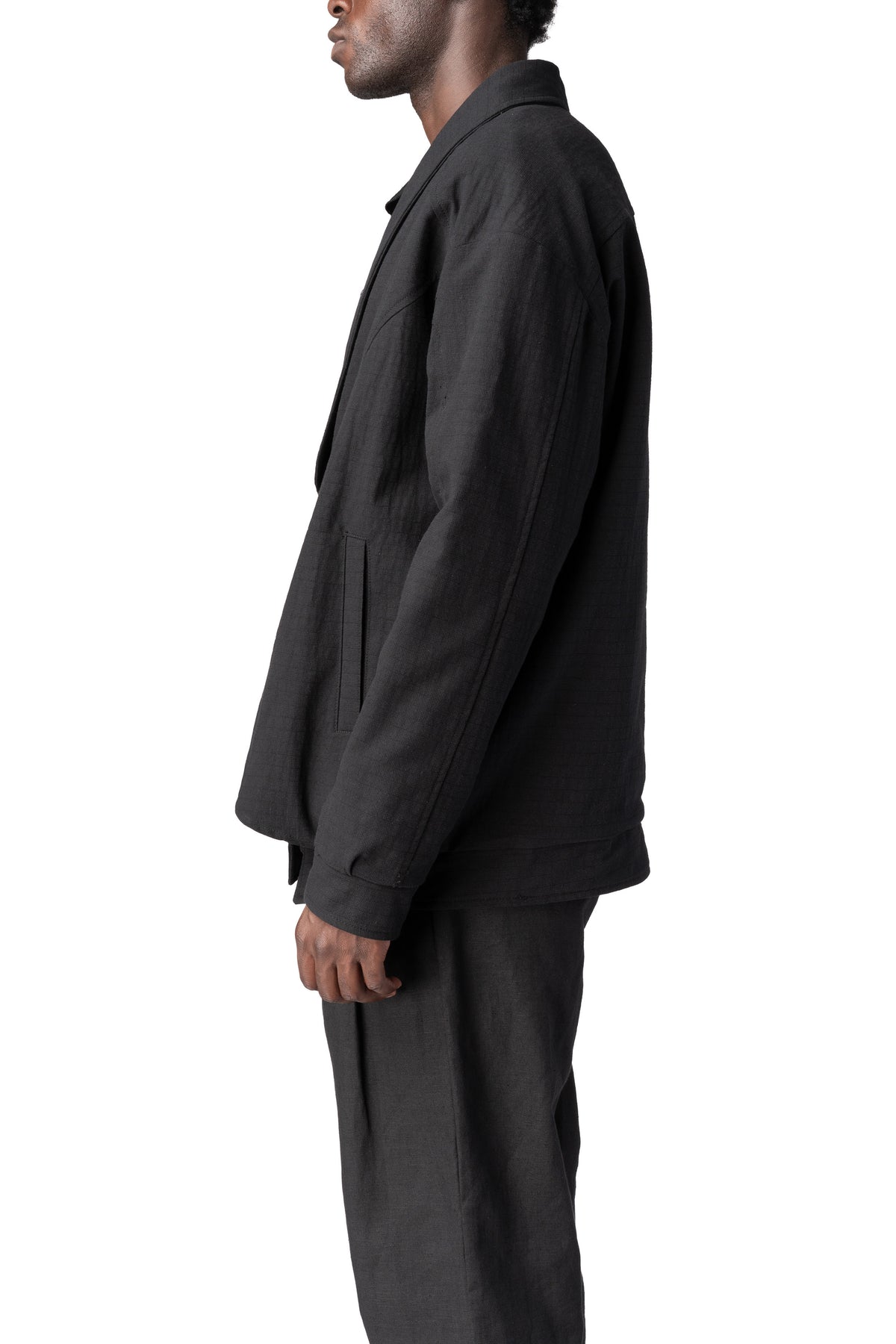 La Haine Inside Us | AW26 - Comfort padded textured cotton jacket, Black M1365