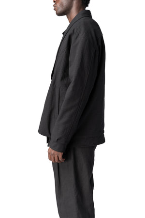 La Haine Inside Us | AW26 - Comfort padded textured cotton jacket, Black M1365