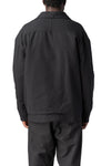Regular asymmetric textured cotton jacket, Black