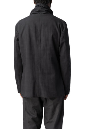 La Haine Inside Us | AW26 - Regular asymmetric textured cotton jacket, Black M1364