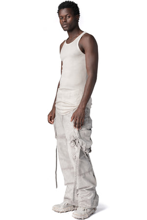 Julius_7 | AW26 - Ribbed long tank top, Plaster 957CUM7