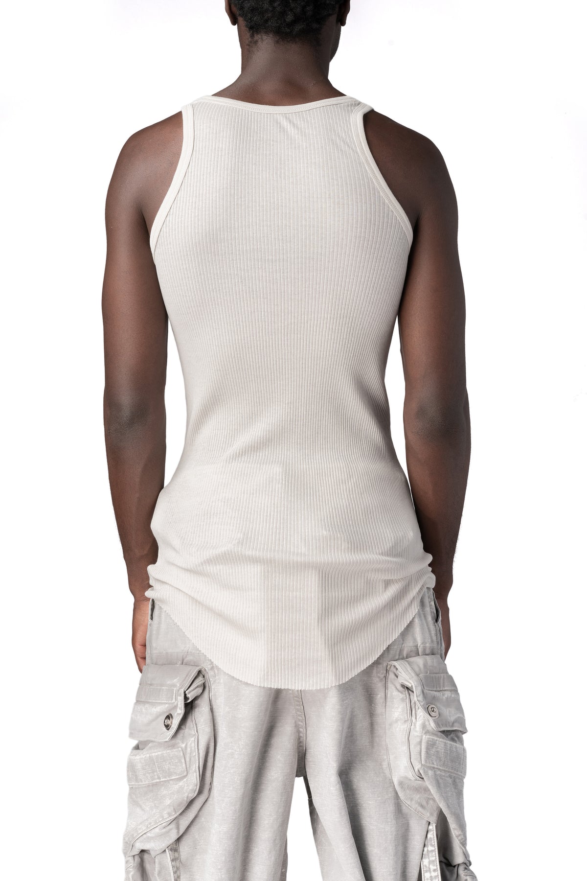 Julius_7 | AW26 - Ribbed long tank top, Plaster 957CUM7