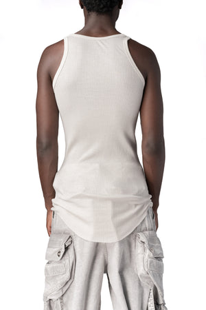 Julius_7 | AW26 - Ribbed long tank top, Plaster 957CUM7
