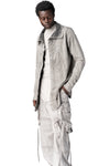 High collar twill shirt, Smog