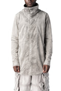 High collar twill shirt, Smog