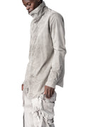 High collar twill shirt, Smog