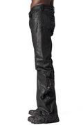 Coated denim flared jeans, Black