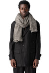 Wrinkled gauze wool scarf, Asphalt