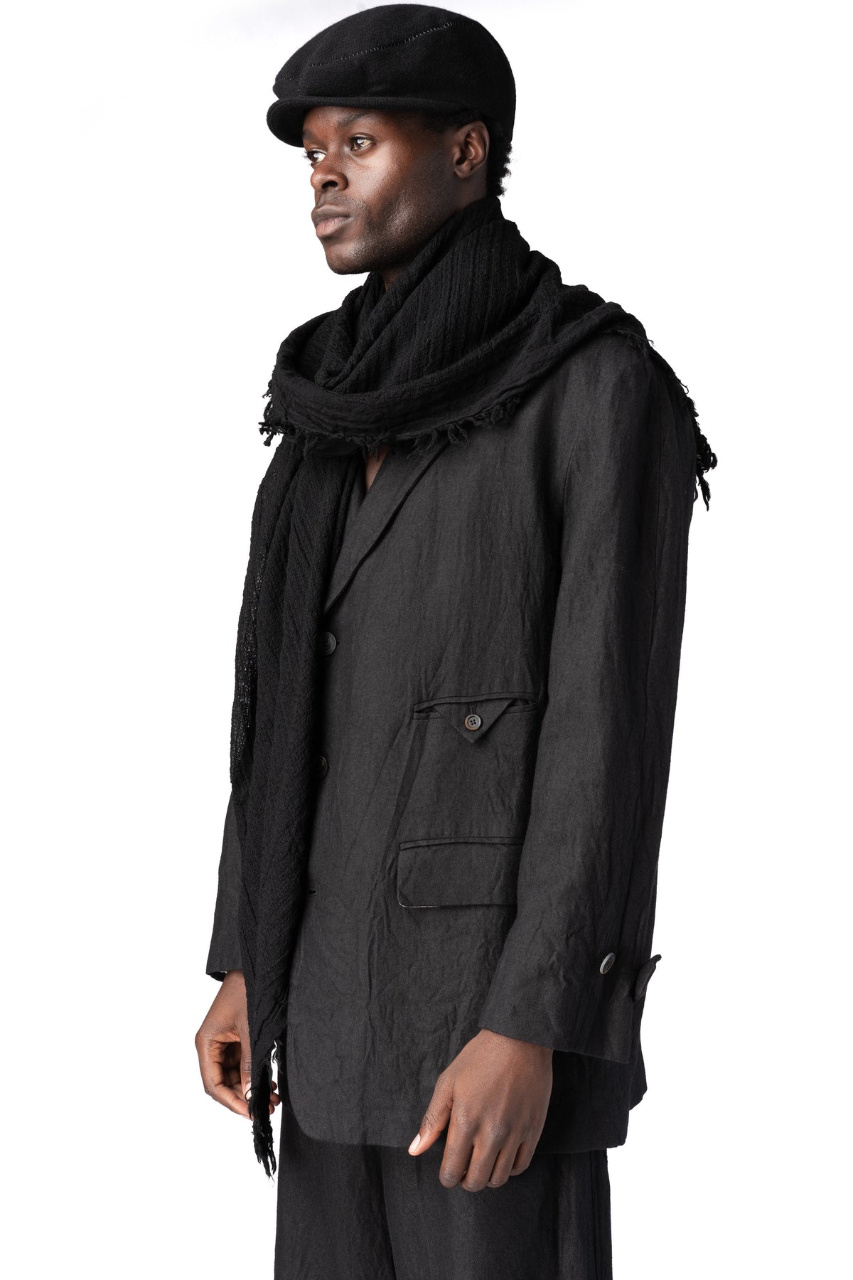 Wool cashmere flat cap