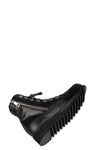 Horse leather high-top zip sneakers
