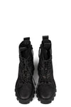Laced calf leather zip combat boots | RIGHT BALANCE