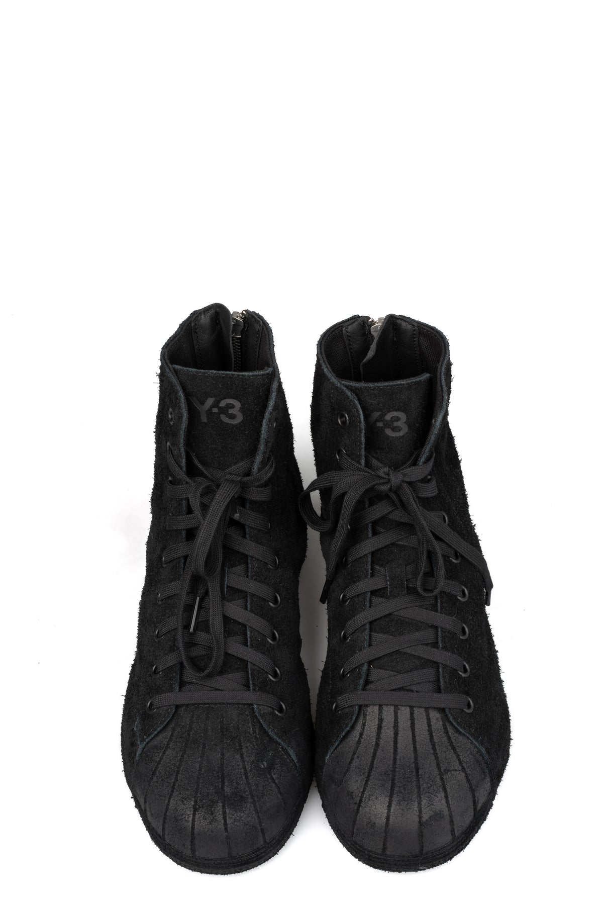 Nizzastar high top reversed leather sneaker, Black