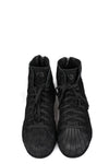 Nizzastar high top reversed leather sneaker, Black