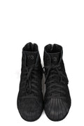 Nizzastar high top reversed leather sneaker, Black