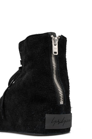 Nizzastar high top reversed leather sneaker, Black