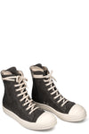 Sneaks coated canvas high top sneakers, Gravel/Milk/Milk