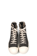 Sneaks coated canvas high top sneakers, Gravel/Milk/Milk