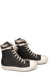 Sneaks coated canvas high top sneakers, Gravel/Milk/Milk