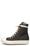 Sneaks coated canvas high top sneakers, Gravel/Milk/Milk