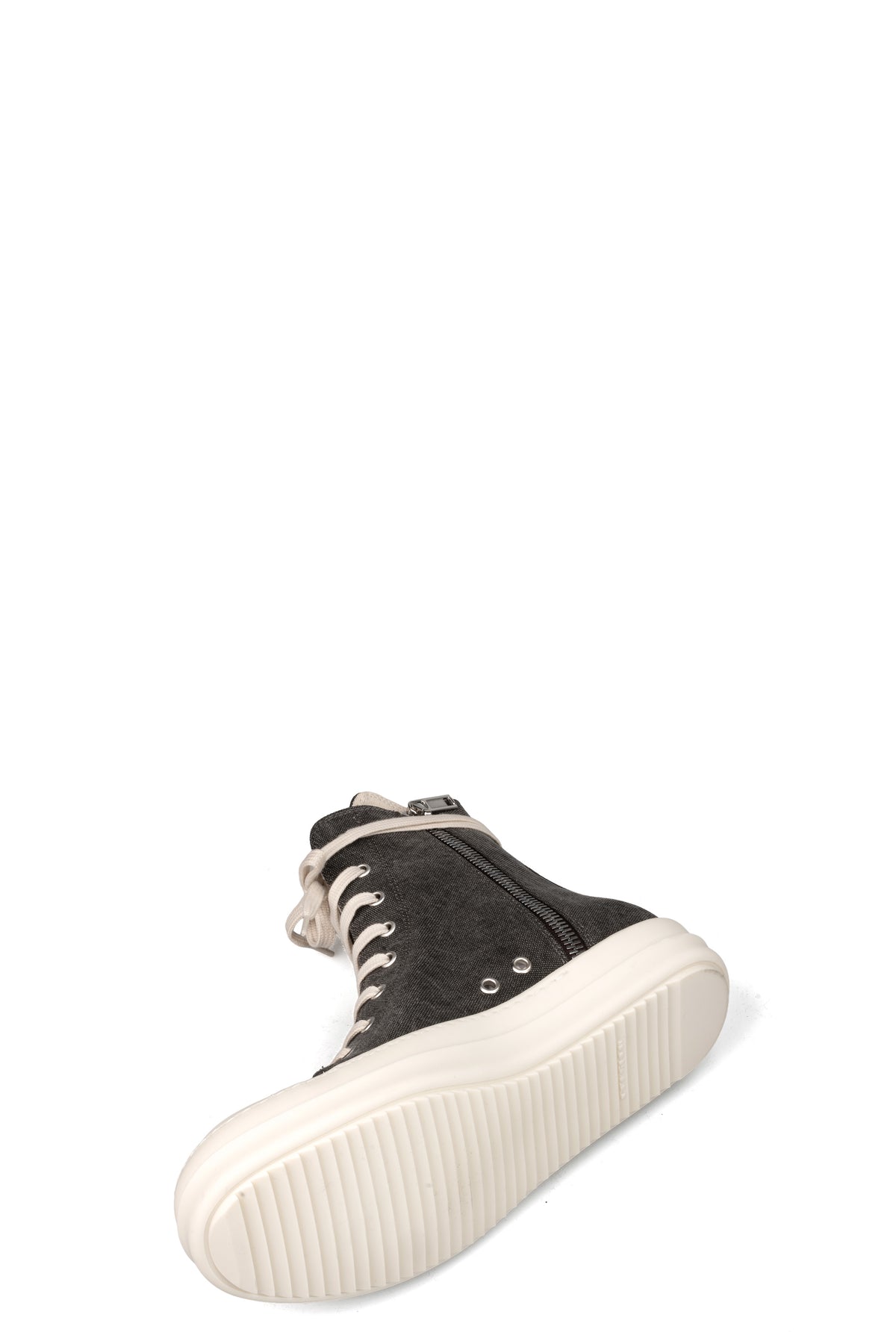 Sneaks coated canvas high top sneakers, Gravel/Milk/Milk