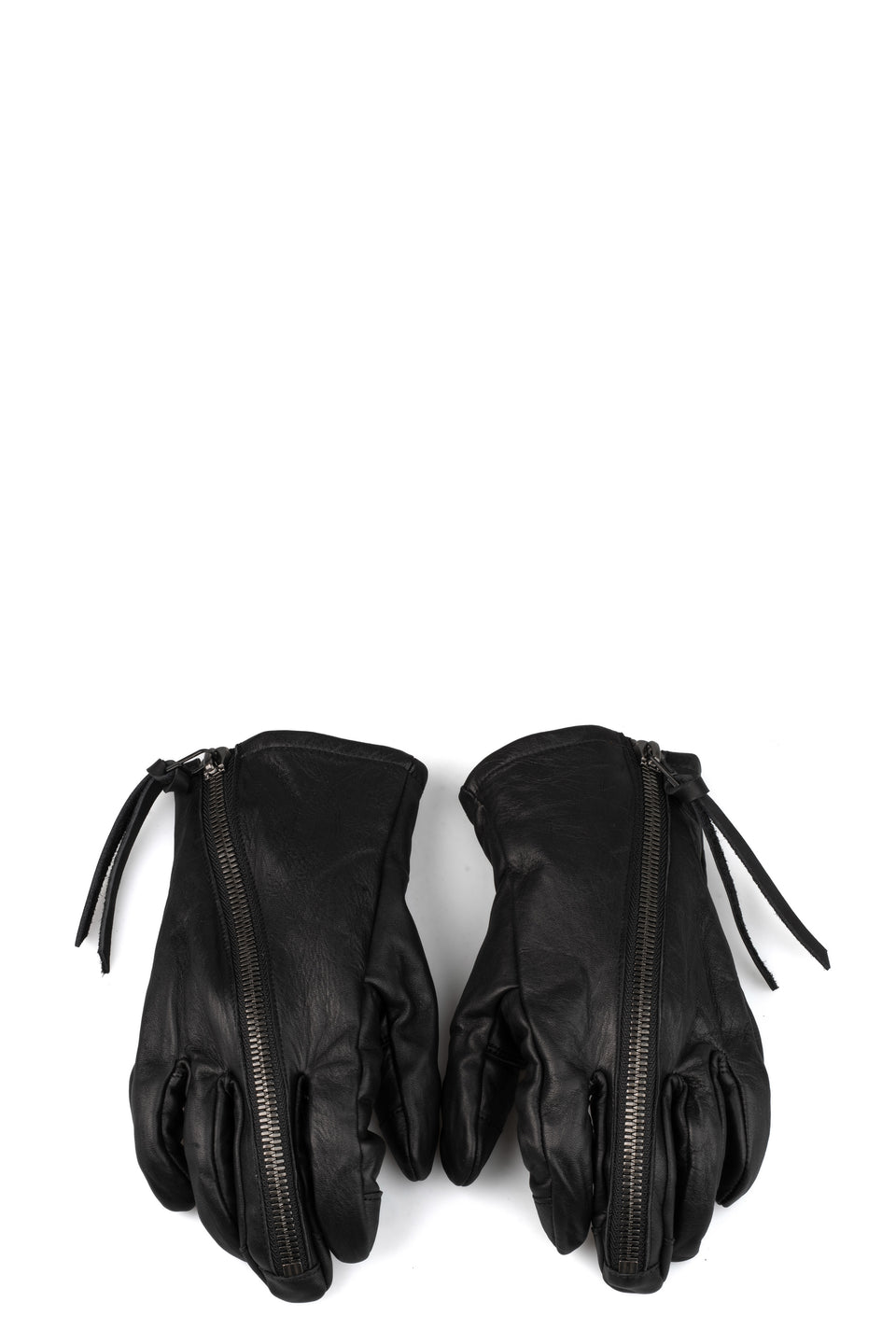 Horse leather zip gloves, Black