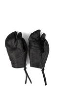 Horse leather trigger mittens, Black
