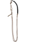 Leather braid wallet chain