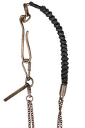 Leather braid wallet chain