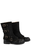 Mid boots with spats