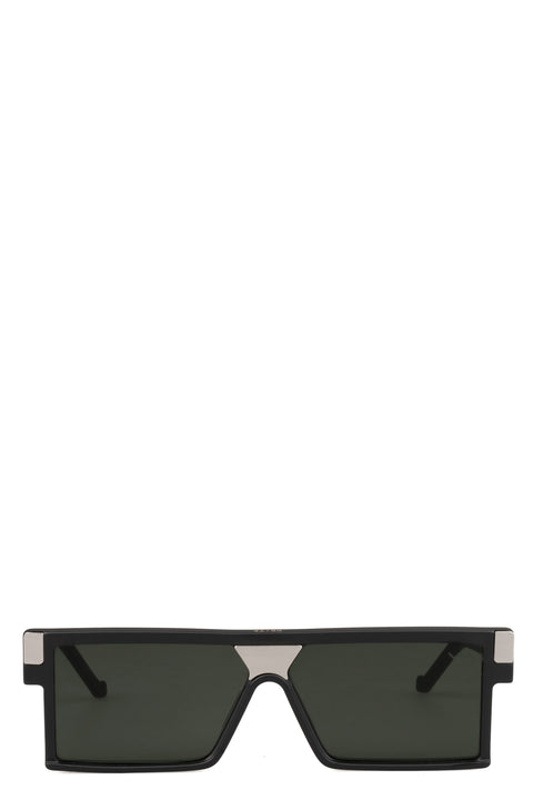 Square acetate sunglasses CL0031, Black Matte/Silver