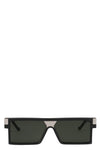 Square acetate sunglasses CL0031, Black Matte/Silver