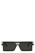 Square acetate sunglasses CL0031, Black Matte/Silver