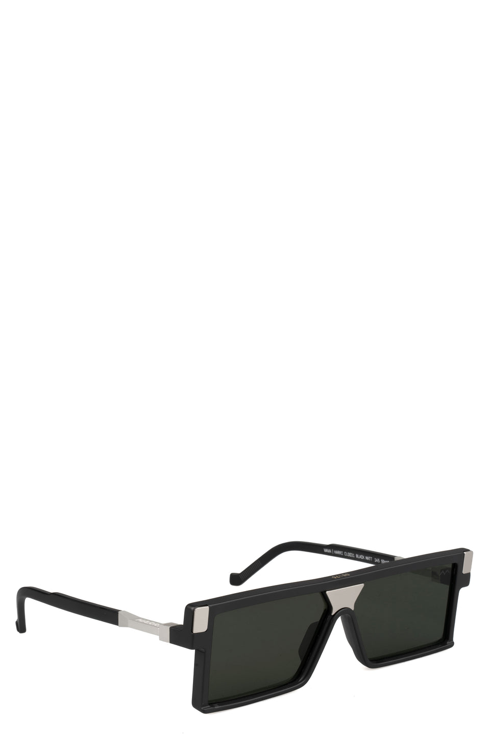 Square acetate sunglasses CL0031, Black Matte/Silver