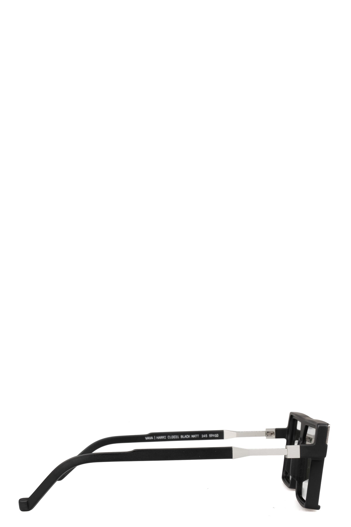 Square acetate sunglasses CL0031, Black Matte/Silver
