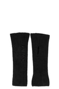 Fingerless cashmere silk gloves