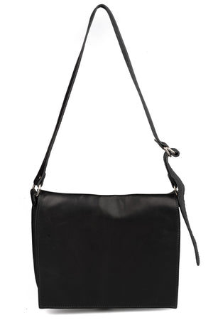 Calfskin leather square crossbody bag