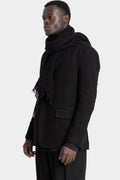 Forme D'Expression | AW25 - Argo large wool knit scarf, Black