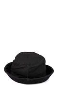 Skewed derby wool linen hat