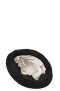 Skewed derby wool linen hat