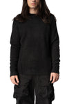 Mohair rag crewneck sweater