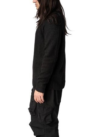 Mohair rag crewneck sweater