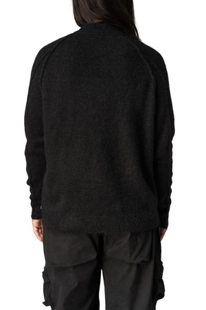 Mohair rag crewneck sweater
