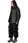 Max Cargo brushed twill overshirt, Charcoal