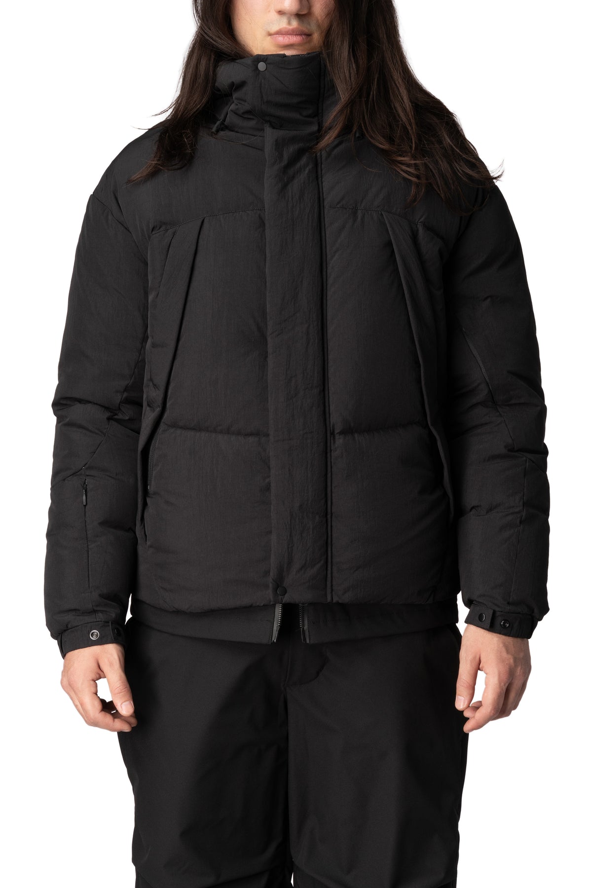 MAG-4 liquid nylon hooded down jacket
