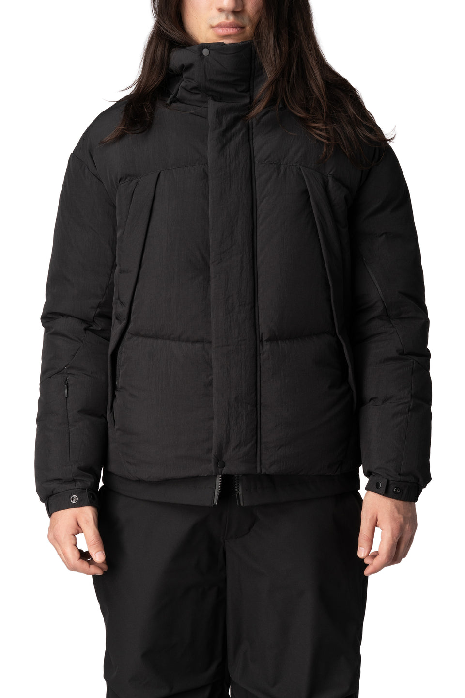 MAG-4 liquid nylon hooded down jacket