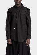Asymmetrical wrap-around layered shirt