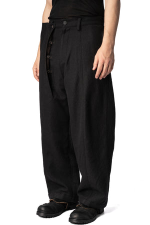 "Hidden Arc" wool trousers
